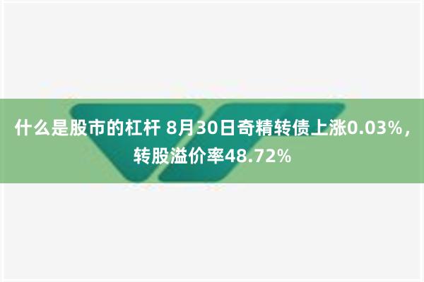 什么是股市的杠杆 8月30日奇精转债上涨0.03%，转股溢价率48.72%