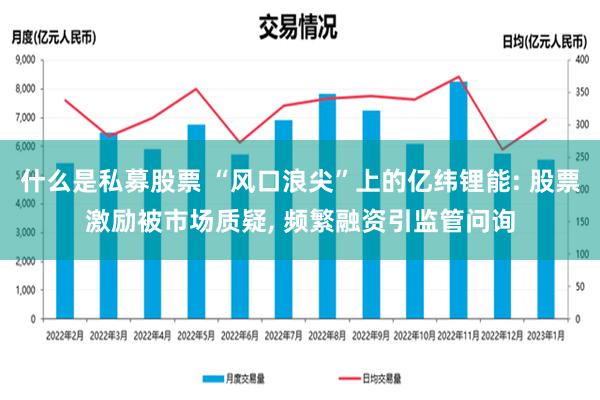 什么是私募股票 “风口浪尖”上的亿纬锂能: 股票激励被市场质疑, 频繁融资引监管问询