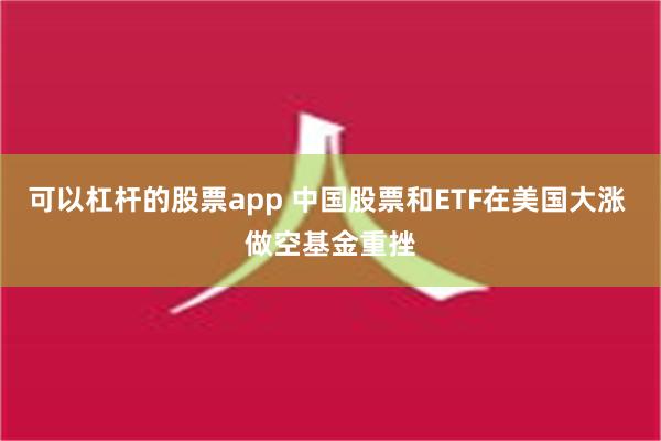 可以杠杆的股票app 中国股票和ETF在美国大涨 做空基金重挫