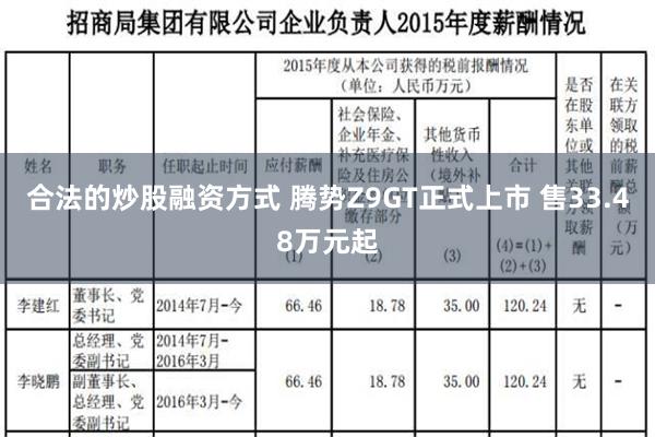 合法的炒股融资方式 腾势Z9GT正式上市 售33.48万元起