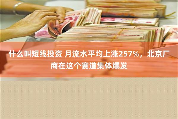 什么叫短线投资 月流水平均上涨257%，北京厂商在这个赛道集体爆发